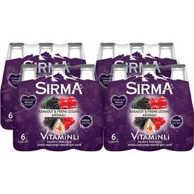 Sırma B Vitaminli Karadut Frenk Üzümü Aromalı 200 ml Doğal Maden Suyu (6 adet)