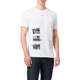 Sisley 101 Beyaz Erkek T-Shirt