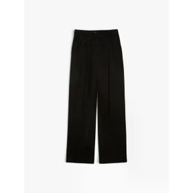 Sisley 324P49NMLF057 Siyah Geniş Paça Kadın Pantolon