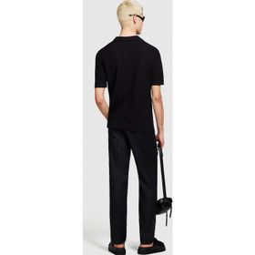Sisley 324P4AGHSF049 Siyah Keten Comfort Fit Erkek Pantolon
