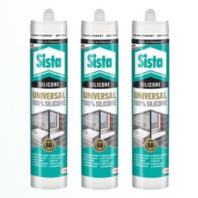 Sista 280 ml x 3'lü Şeffaf Silikon