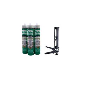 Sista Şeffaf 3x280 ml Silikon ve Plastik Silikon Tabancası