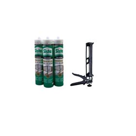 Sista Şeffaf 3x280 ml Silikon ve Plastik Silikon Tabancası