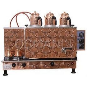 Sistem 3 Demlikli Bakır Doğalgazlı Elektrikli Çay Kazanı