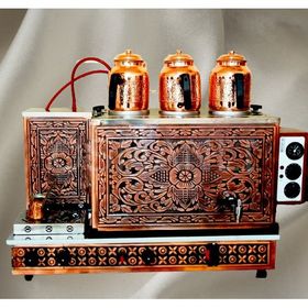 Sistem 3 Demlikli Bakır Tüplü Elektrikli Çay Kazanı