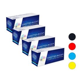 Sistemkopi HP CF400A 401A 402A 403A 4 Renk Takım Muadil Toner
