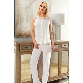 Sistina 1561 Ekru Penye Kadın Pijama Takımı