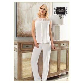 Sistina 1561 Ekru Penye Kadın Pijama Takımı