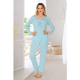 Sistina 1631 Mavi Penye Kadın Pijama Takımı