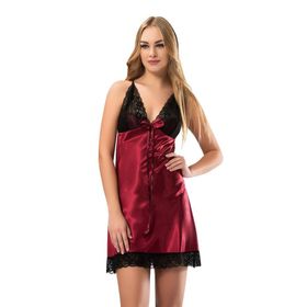 Sistina 348 Dantelli Saten Gecelik