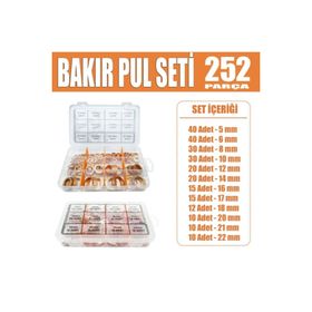 Site Hırdavat 252 Parça Bakır Pul Seti