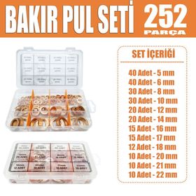 Site Hırdavat 252 Parça Bakır Pul Seti