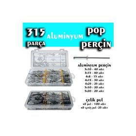Site Hırdavat 315 Parça Aluminyum Pop Perçin Seti