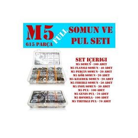 Site Hırdavat 615 Parça M5 Somun Seti