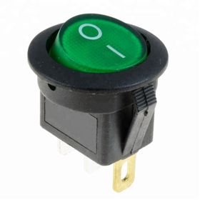 Site Hırdavat IC-131 3P Yeşil Yuvarlak Işıklı Anahtar On/Off Switch