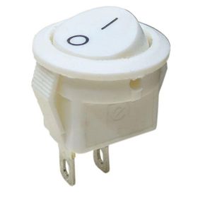 Site Hırdavat IC-134E 2P Beyaz Mini Yuvarlak Anahtar On/Off Switch