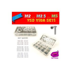 Site Hırdavat M2 M2.5 M3 YSB 300 Parça Hesaplı Paket Vida Seti