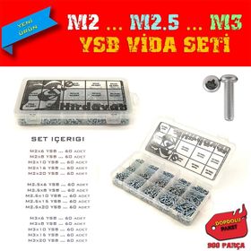 Site Hırdavat M2 M2.5 M3 YSB 900 Parça Dopdolu Paket Vida Seti
