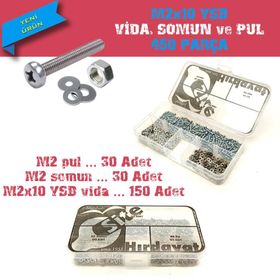 Site Hırdavat M2x10 YSB 450 Parça Vida Somun ve Pul Seti