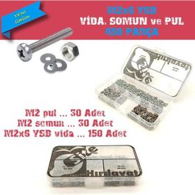 Site Hırdavat M2x6 YSB 450 Parça Vida Somun ve Pul Seti