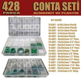 Site Hırdavat Yeşil Beyaz 428 Parça Plastik ve Klingirit Conta Seti
