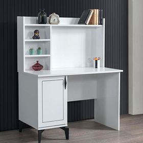 Sivas Gözde Mobilya Çizgi 110x60x137 cm Yarım Kitaplıklı Çalışma Masası