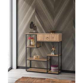 Sivas Gözde Mobilya Ekonomik Ferforje Raflı Çiçeklik 100x30x92 cm Dresuar