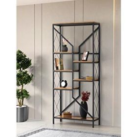 Sivas Gözde Mobilya Flora 80x30x182 cm Dekoratif Ferforje Kitaplık