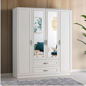 Sivas Gözde Mobilya GEDIZ3244 Gediz 180x57x210 cm 4 Kapılı 2 Çekmeceli Gardrop
