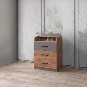 Sivas Gözde Mobilya Genç Odası 60x80x40 cm 3 Çekmeceli Şifonyer