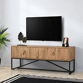 Sivas Gözde Mobilya Loft Ferforje 151x62x49 cm Çekmeceli TV Sehpası