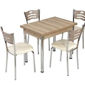 Sivas Gözde Mobilya Özel Ölçü 60x90 cm Açılır Mutfak Masası ve 4 Adet Sandalye Takımı