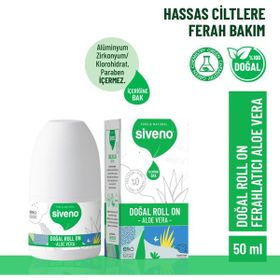 Siveno %100 Doğal Ferahlatıcı 50 ml Aloe Vera Kadın Deodorant Roll-On