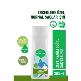 Siveno 300 ml Erkekler İçin Zeytinyağlı Doğal Saç Sabunu