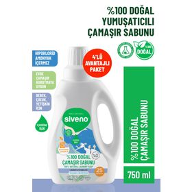 Siveno 4x750 ml Doğal Çamaşır Sabunu