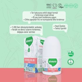 Siveno Doğal Teen Pink Kadın 50 ml Roll-On Deodorant