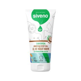 Siveno Hindistan Cevizi Yağlı 50 ml Doğal El ve Vücut Kremi