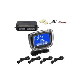 Siyah LCD Ekranlı Araç Park Sensörü Ses İkazlı 4 Sensörlü