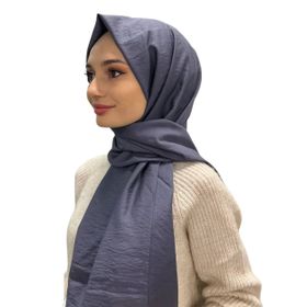Siyane 00516 Duman Scarf Kendinden Kırışık Kumaş Tek Renk Jazz Şal
