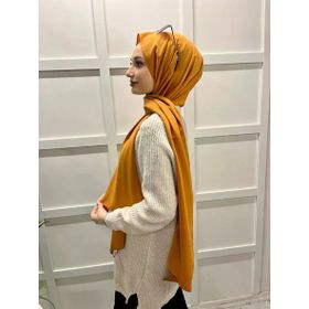 Siyane 00737 Hardal Scarf Medine İpeği Şal