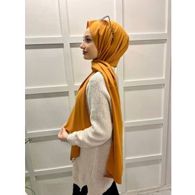Siyane 00737 Hardal Scarf Medine İpeği Şal