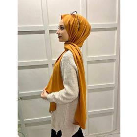Siyane 00737 Hardal Scarf Medine İpeği Şal