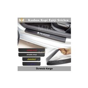 Size Özel 4 Adet Karbon Kapı Eşiği Sticker