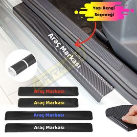 Size Özel 4 Adet Karbon Kapı Eşiği Sticker
