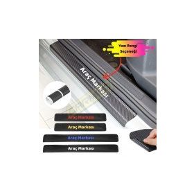 Size Özel 4 Adet Karbon Kapı Eşiği Sticker