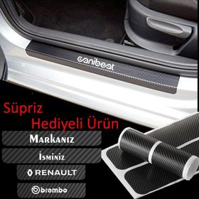 Size Özel 4 Adet Karbon Kapı Eşiği Sticker