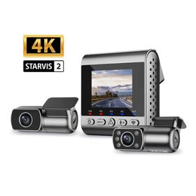 SJCam M60 4K+FHD+FHD HDR Sony Starvis 2 Sensörlü Wi-Fi 3 Kameralı Ön+İç+Arka GPS'li Araç Kamerası
