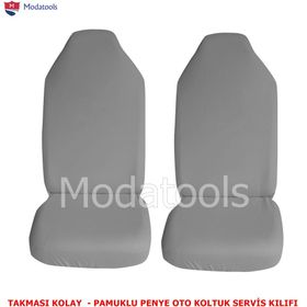 SK313 Baskısız Servis Takım Penye Kumaş Gri Oto Koltuk Kılıfı