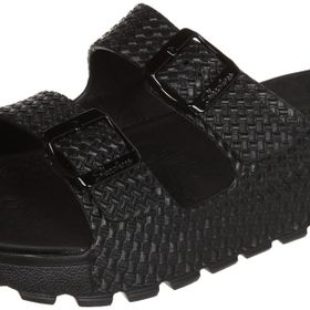 Skechers 111378 BBK Arch Fit Footsteps Kadın Siyah Günlük Stil Terlik
