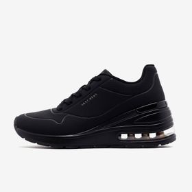 Skechers 155401 BBK Million Air - Elevated Air Siyah Kadın Spor Ayakkabı